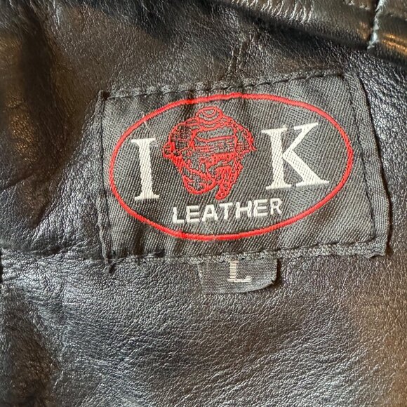 IK Leather Black Leather Chaps Size Large - Picture 6 of 7